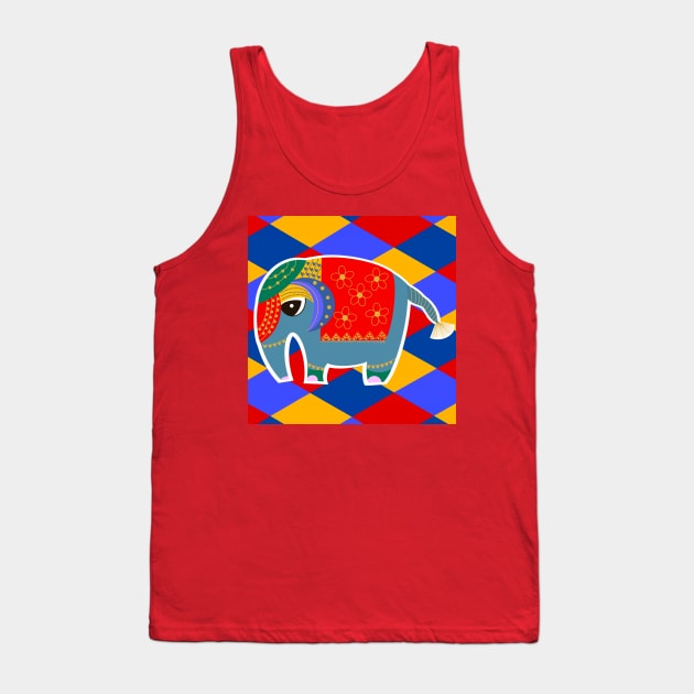 Colorful Elephant Tank Top by EV Visuals